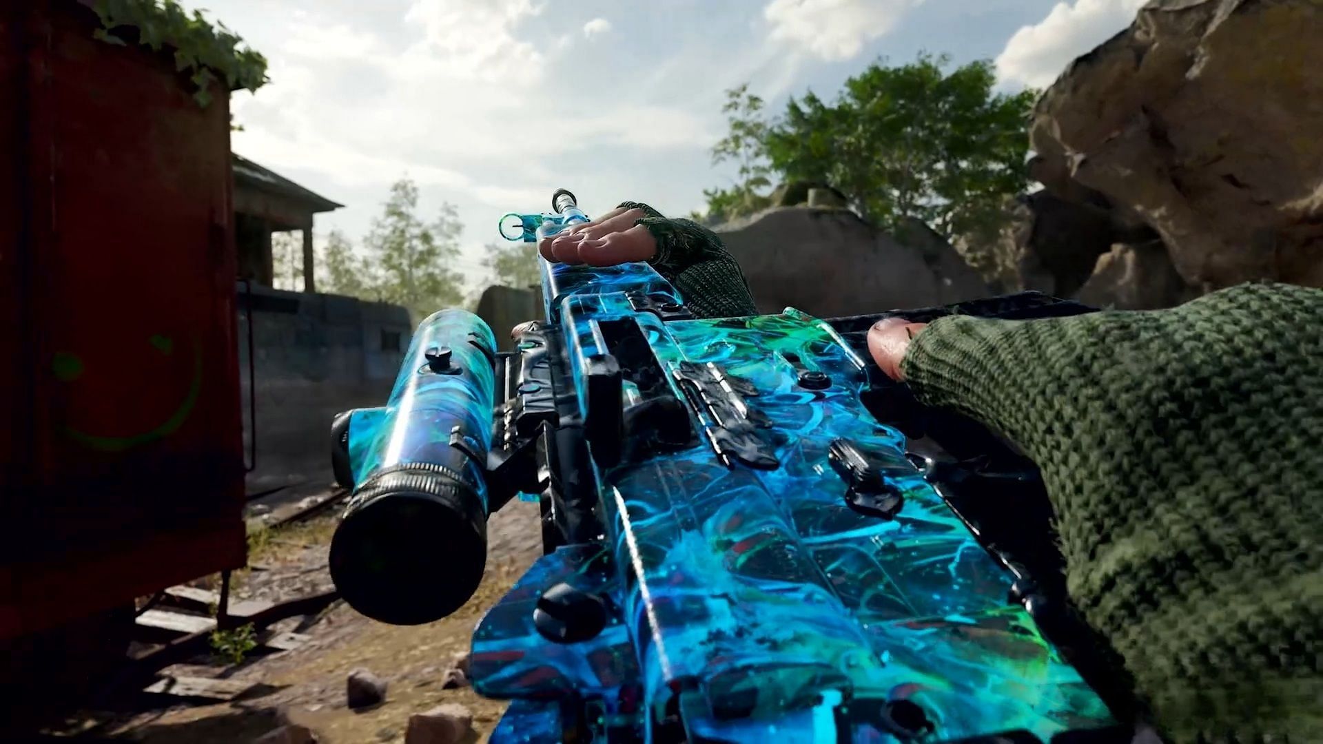 Black Ops 6 weapon equipped with a MW3 camo using the Warzone glitch