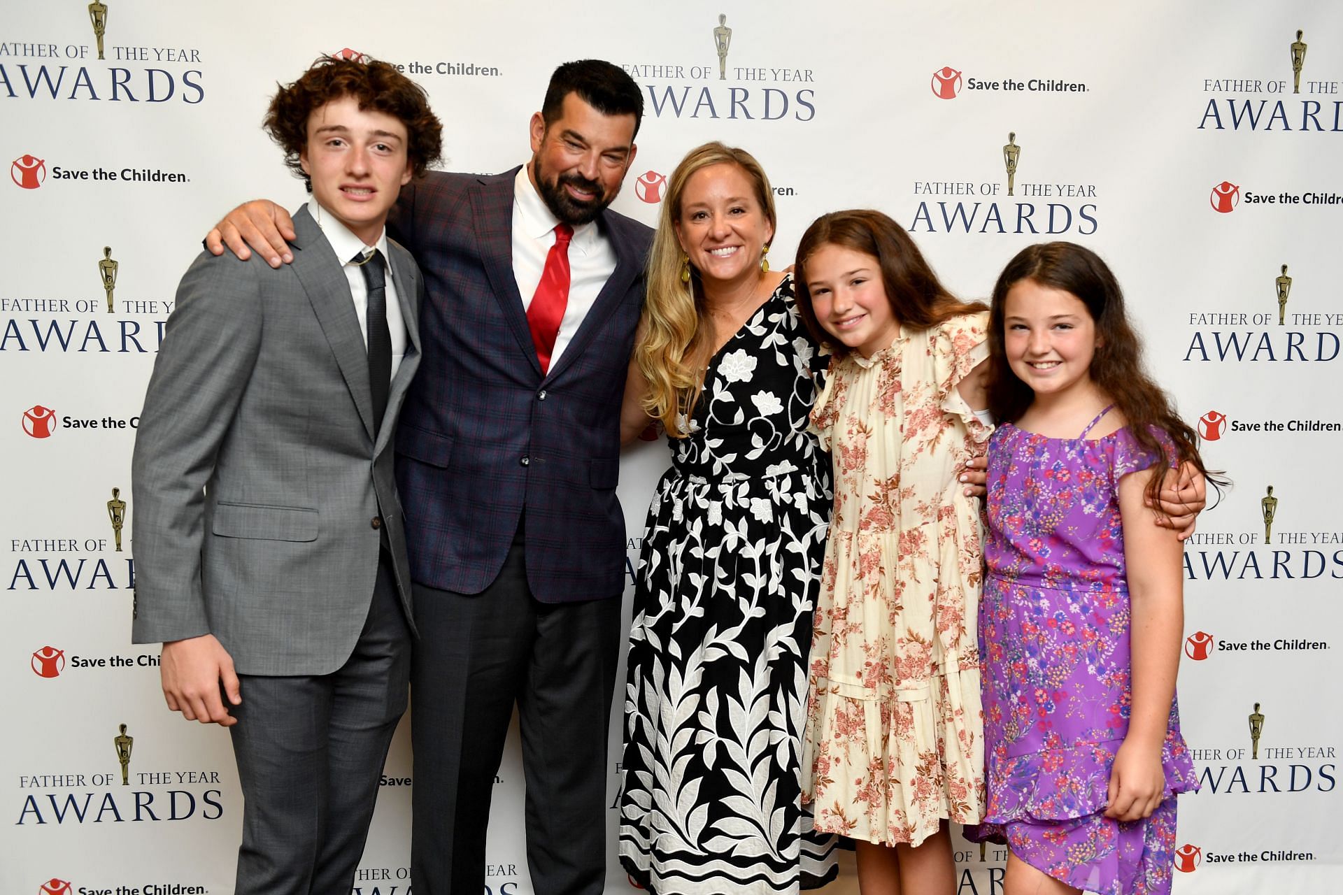 Ryan Day with his wife Nina (center) and their children - Source: Getty