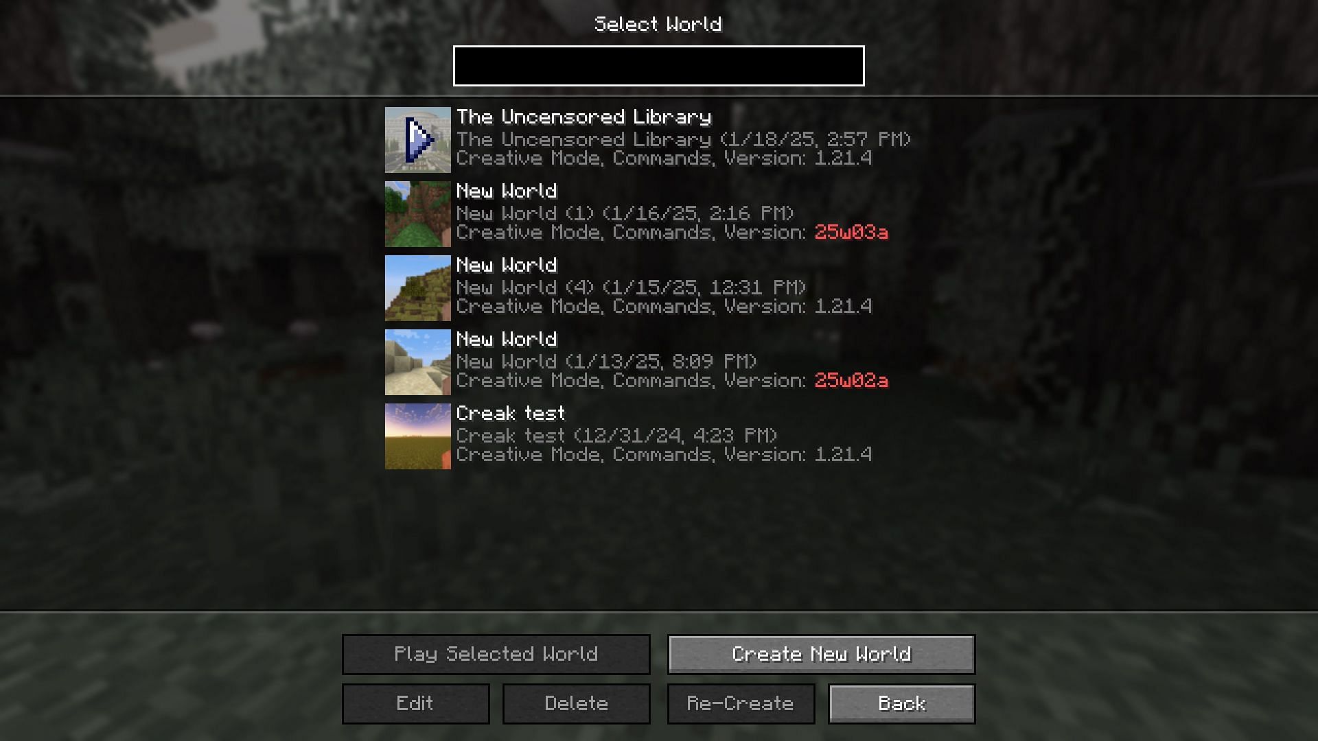 The Uncensored Library world will run perfectly in the latest 1.21.4 game version (Image via Mojang Studios)