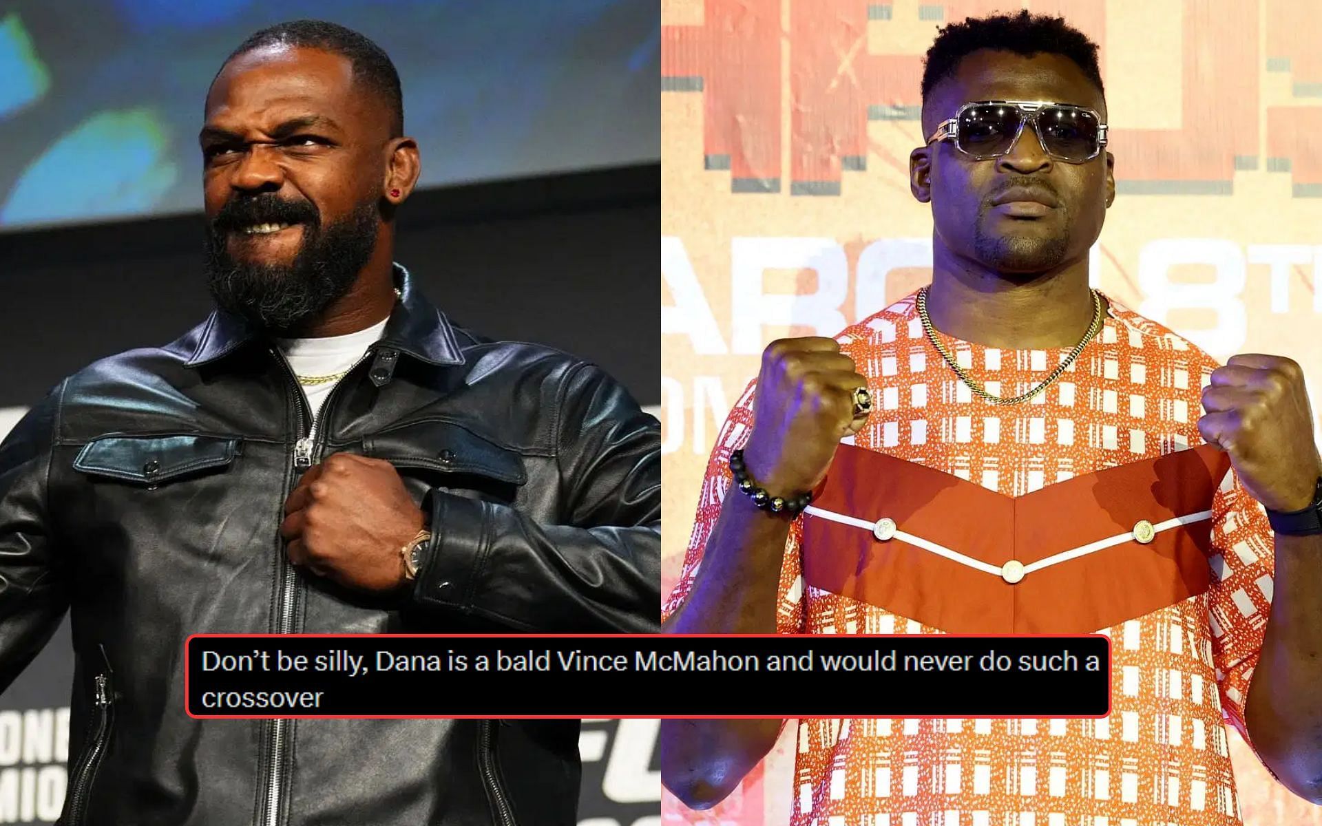 WWE partnership news fuels debates about potential Jon Jones and Francis Ngannou showdown.