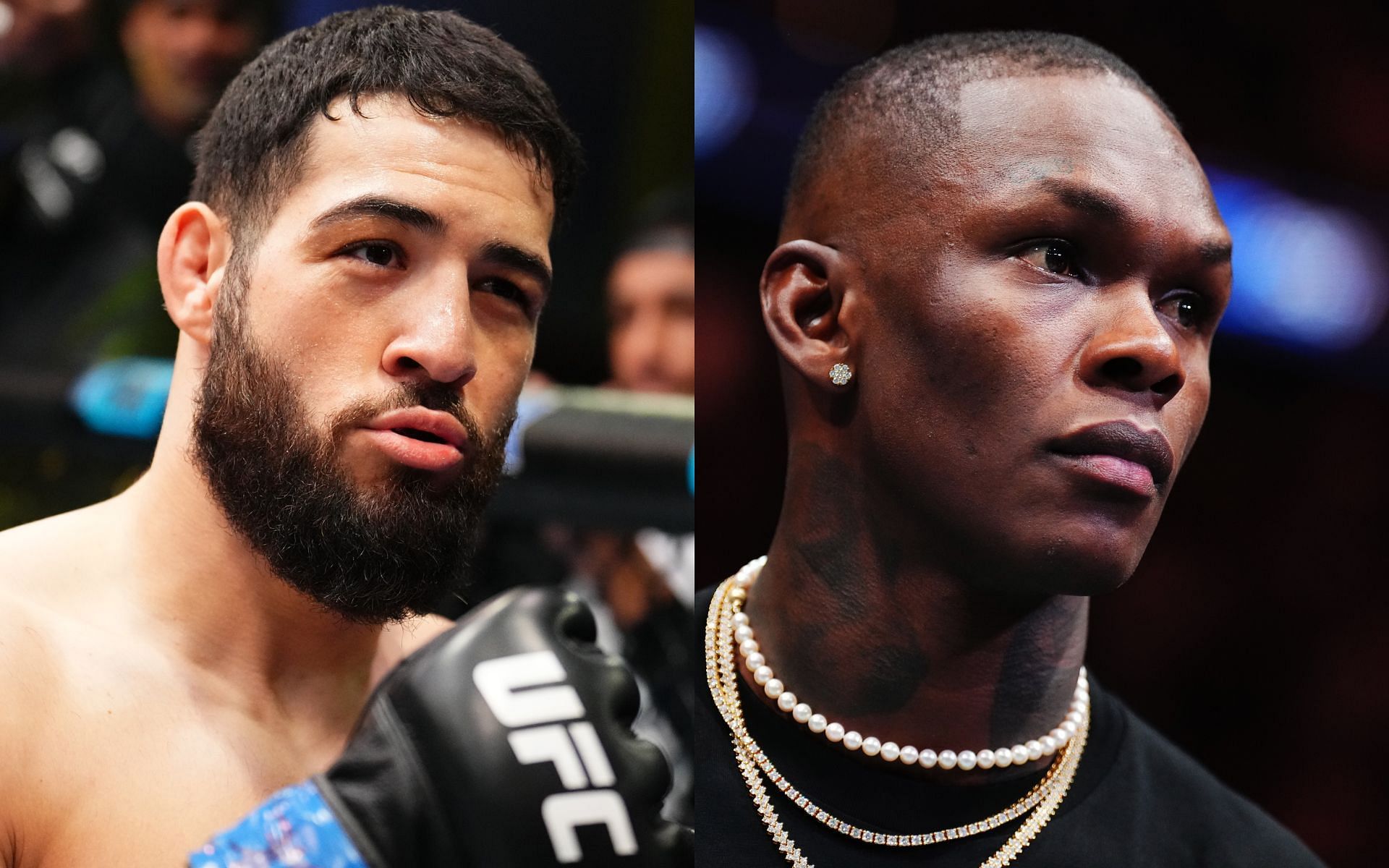 Nassourdine Imavov (left) and Israel Adesanya (right) will clash in a high-stakes middleweight match at UFC Saudi Arabia [Images courtesy: Getty Images]