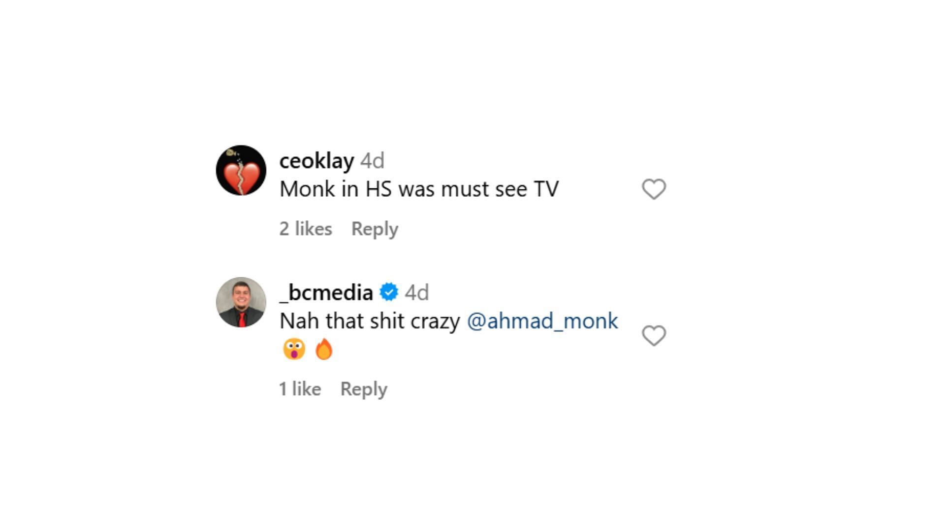 Hoops fans share their reaction on the best high school dunk among Malik Monk, Paolo Banchero and Anthony Edwards (Image by Instagram/@courtsidefilms)