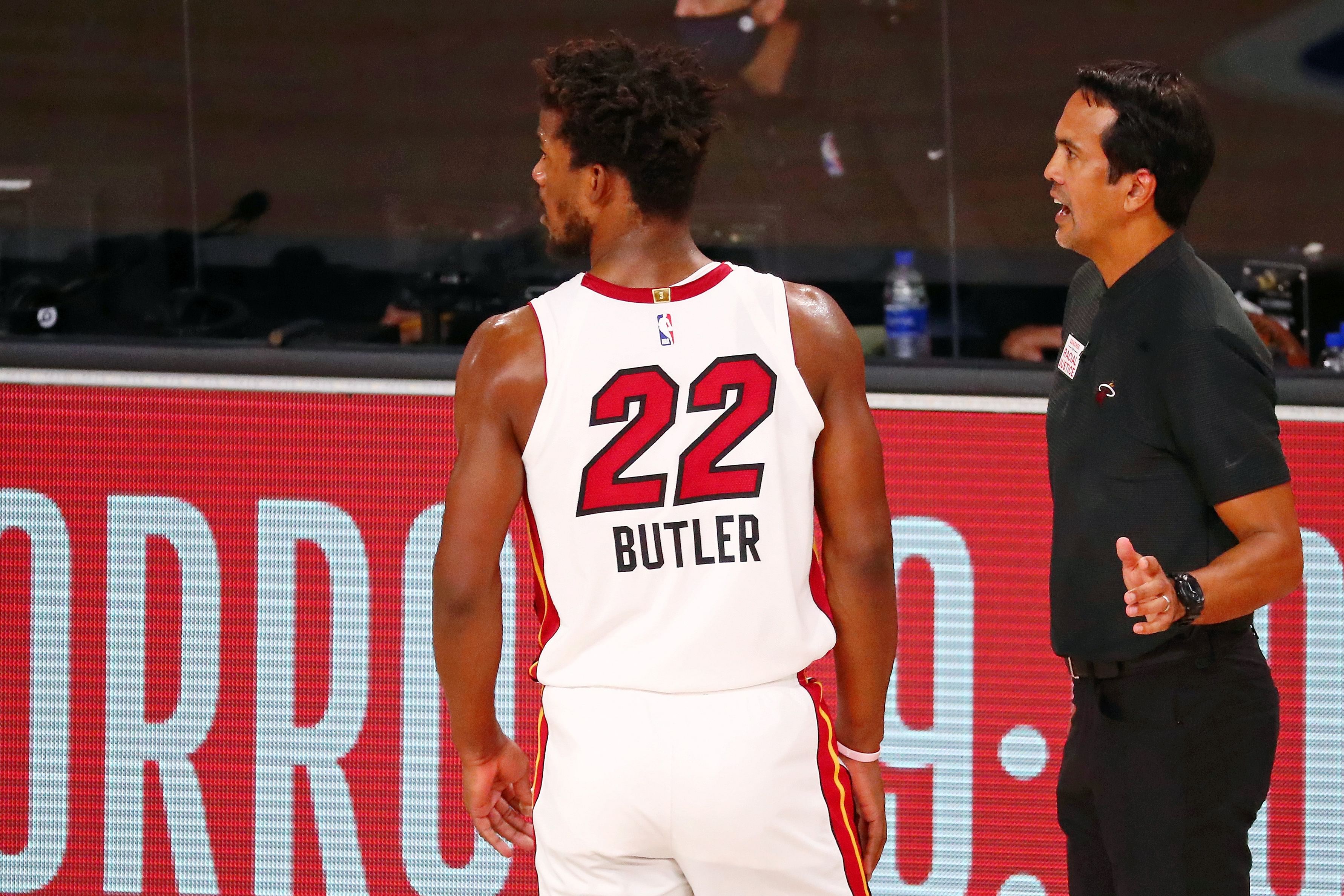 Miami Heat coach Erik spoelstra speaks about Jimmy Butler (Image Source: Imagn)