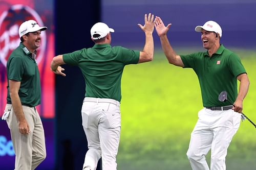 Adam Scott, Rory McIlroy and Keegan Bradley (Source: Getty)