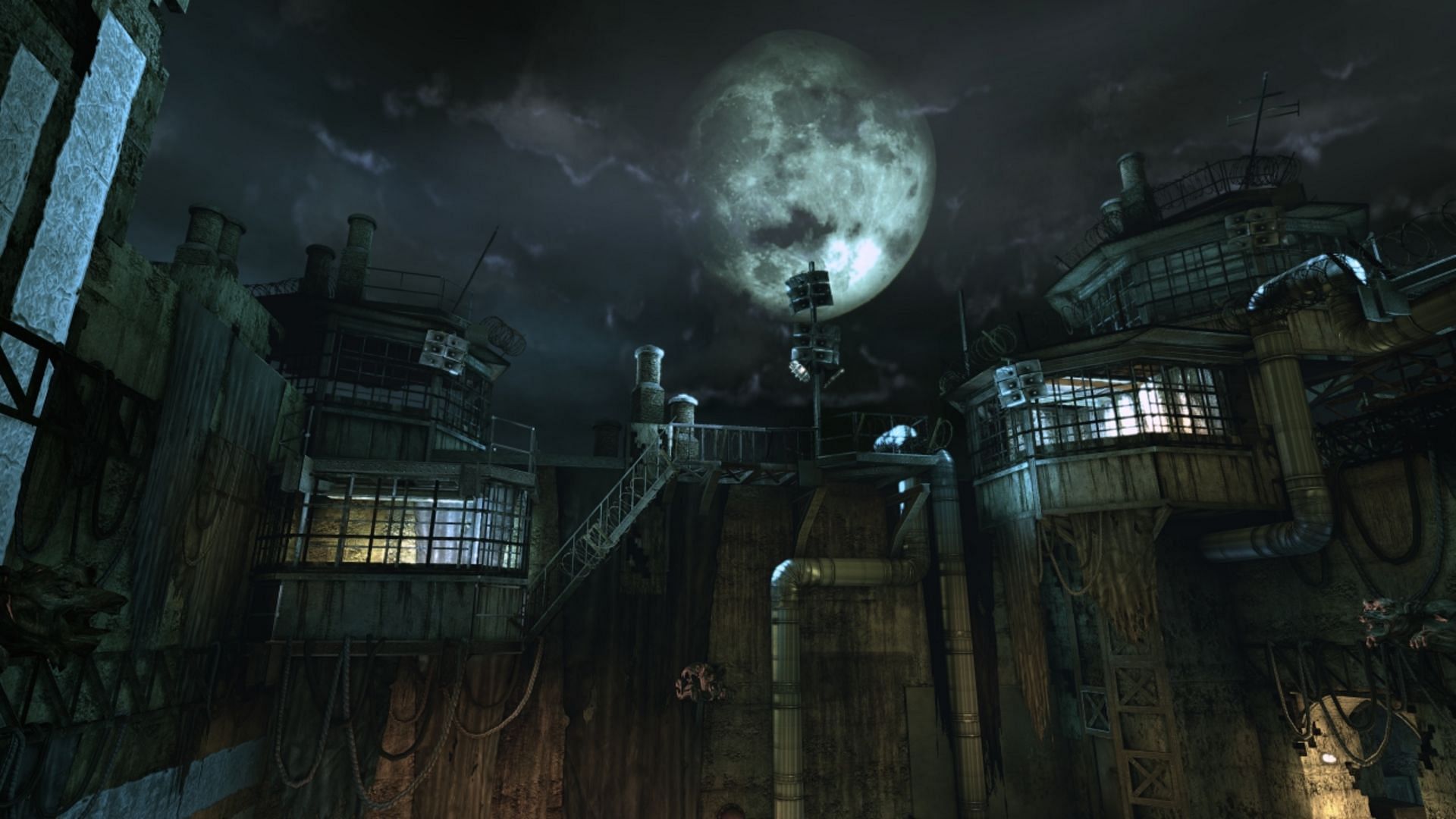 Arkham Asylum feels terrifying in the game (Image via Warner Bros. Games)