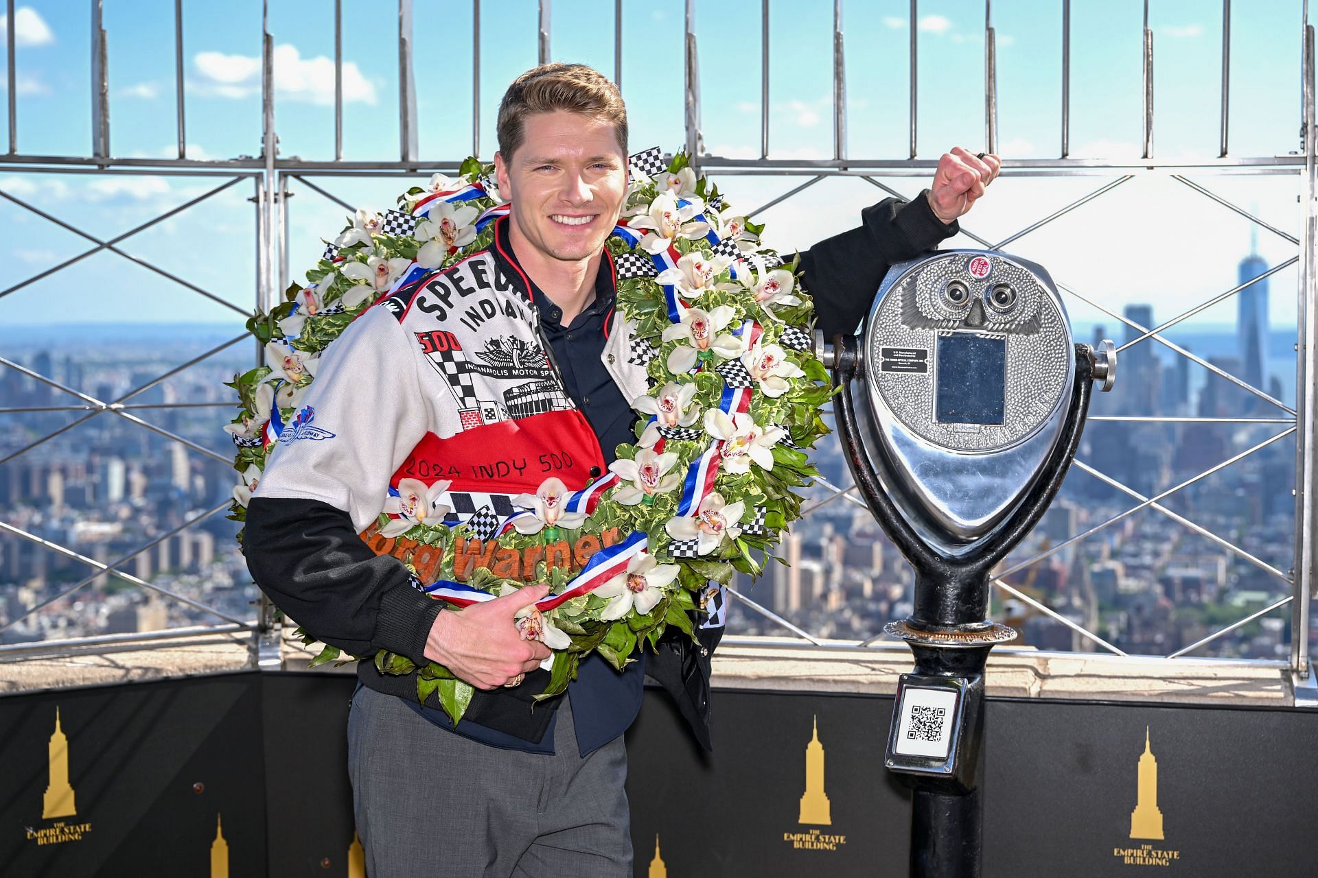 Josef Newgarden Visits the Empire State Building to celebrate second consecutive INDY 500 Victory - Source: Getty