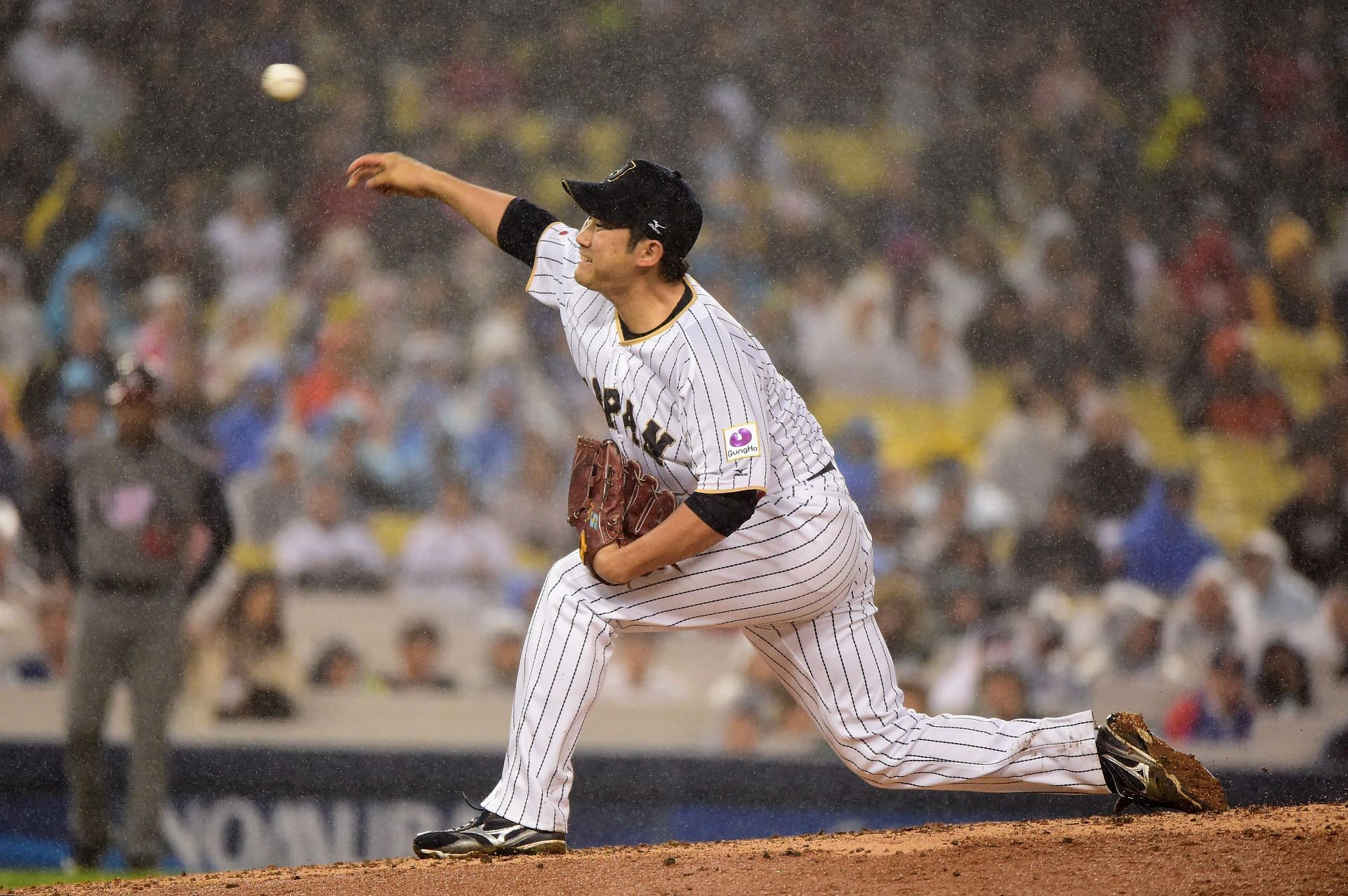 Tomoyuki Sugano in action during the World Baseball Classic - Source: Getty