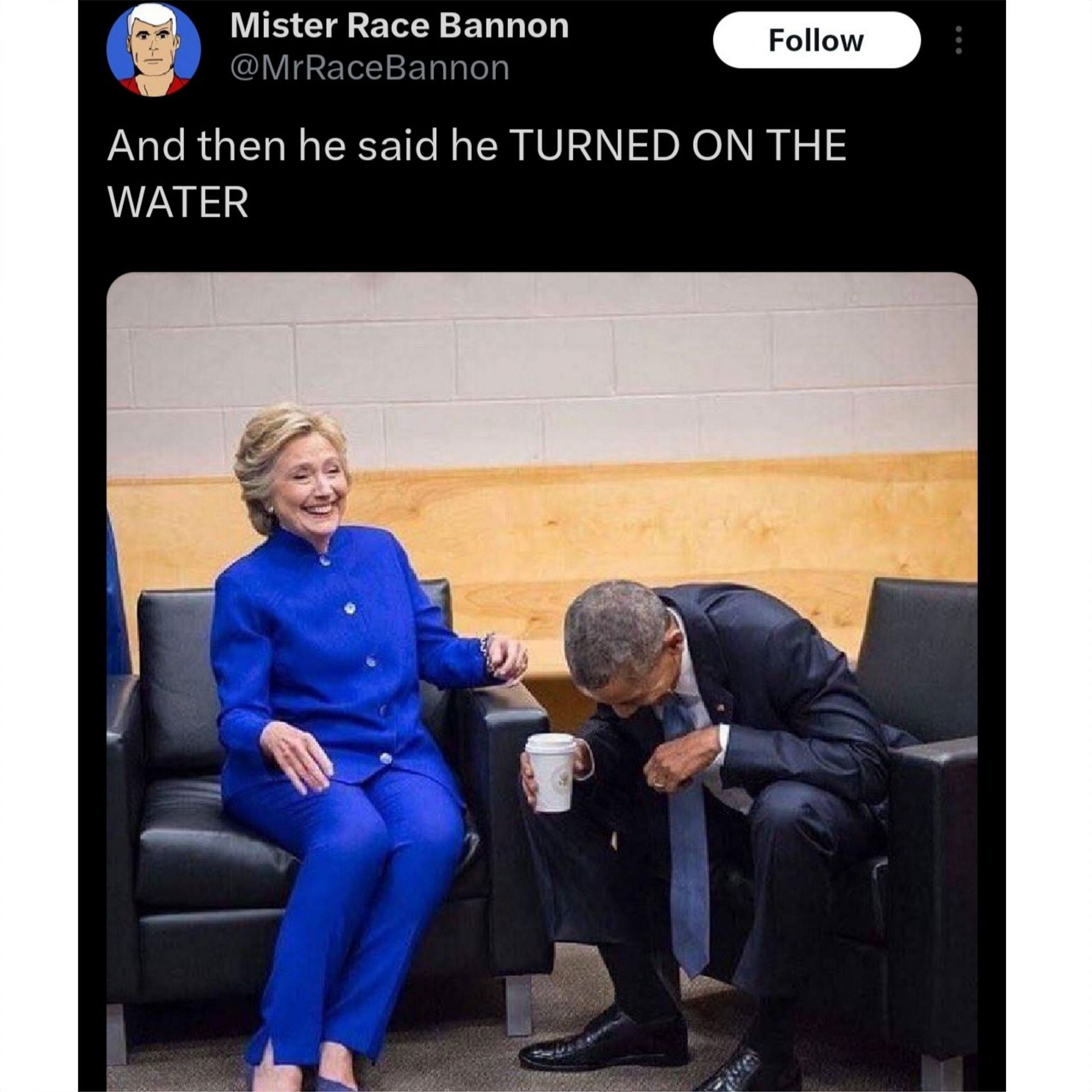 Memes found on Trump&#039;s statement about the water situation, (Photo via @MrRaceBannon/X)