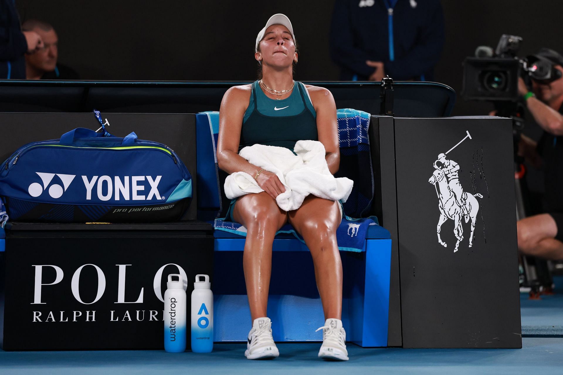 Madison Keys gets emotional after her 2025 Australian Open semifinal win over Iga Swiatek. (Source: Getty)