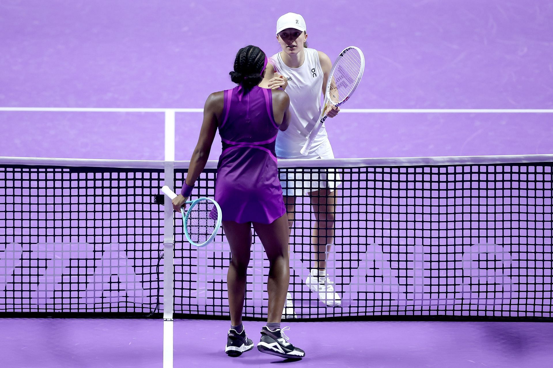 Coco Gauff and Iga Swiatek at the WTA Finals 2024 - Source: Getty