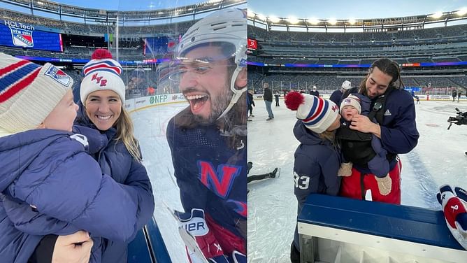 "One of my favorite moments": Mika Zibanejad's wife Irma melts over their daughter Ella's raw reaction to seeing her dad on the jumbotron