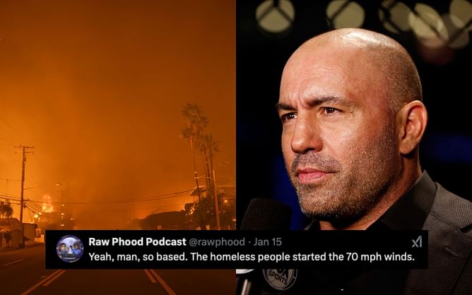Internet erupts as Joe Rogan blames homeless people for L.A. fires, mocks climate change narrative: "It’s arson, you f***ing idiots"