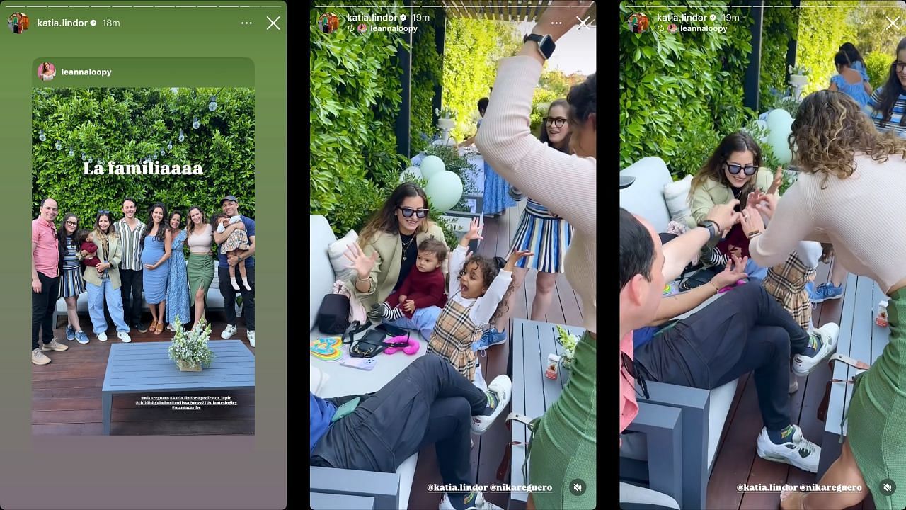 Screenshots of Katia Reguero&#039;s Instagram Stories (Images from - Instagram.com/@katia.lindor IG Stories)