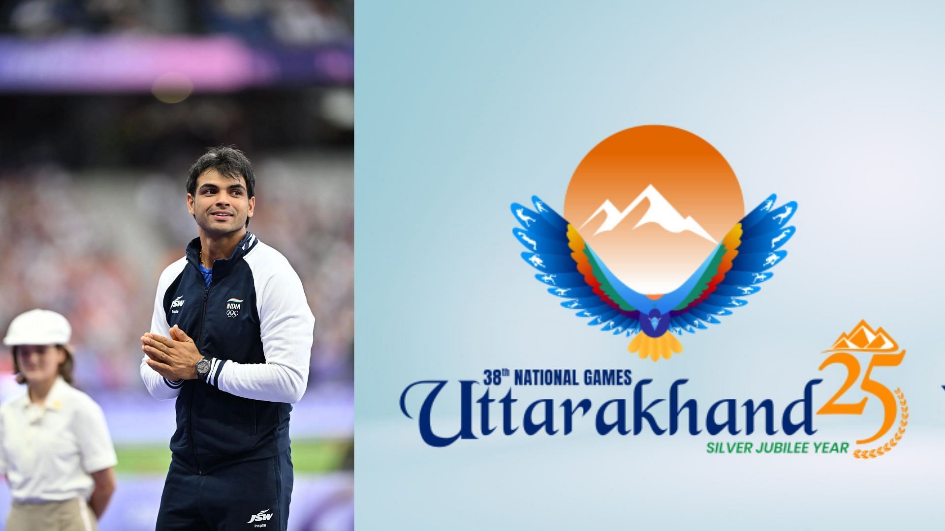 National Games 2025: Neeraj Chopra sends warm wishes to athletes participating in Uttarakhand edition (Image via Getty and nunchakuindia.com) 