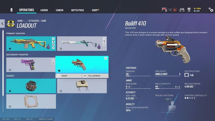 Best Grim loadout in Rainbow Six Siege