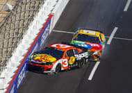 Austin Dillon (3) and Kyle Busch (18) crash during the Folds of Honor QuikTrip 500 at Atlanta Motor Speedway, March 20th, 2022 - Source: Imagn