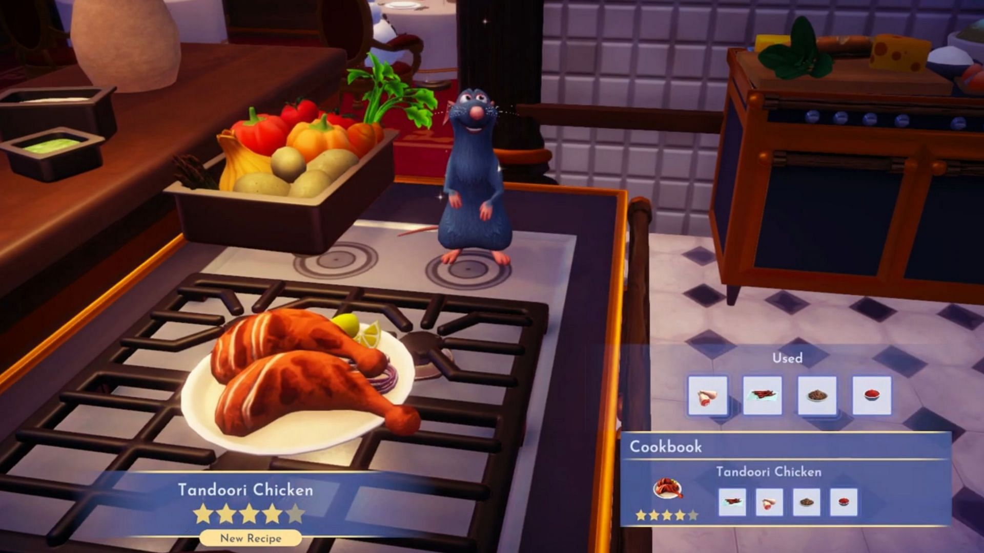 Tandoori Chicken is a four-star recipe in the game (Image via Gameloft)