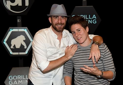 Garry Gates with Vanessa Selbst at the T.J. Martell Foundation 2nd Annual Chad Brown Memorial Poker Tournament - Source: Getty