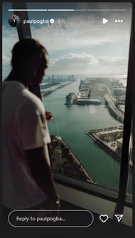 Screenshot of Paul Pogba's Instagram story post (Instagram/@paulpogba)