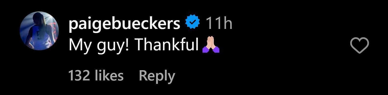 Bueckers commented on Brickley&#039;s post