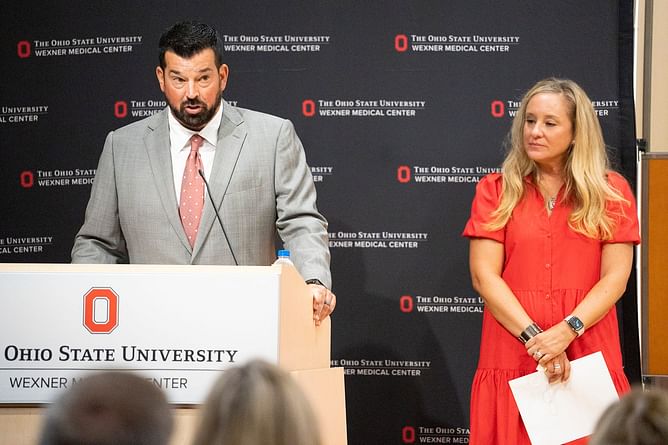 "Without you guys, I wouldn't be here": Ryan Day gives special shoutout to his loved ones at Ohio State natty parade