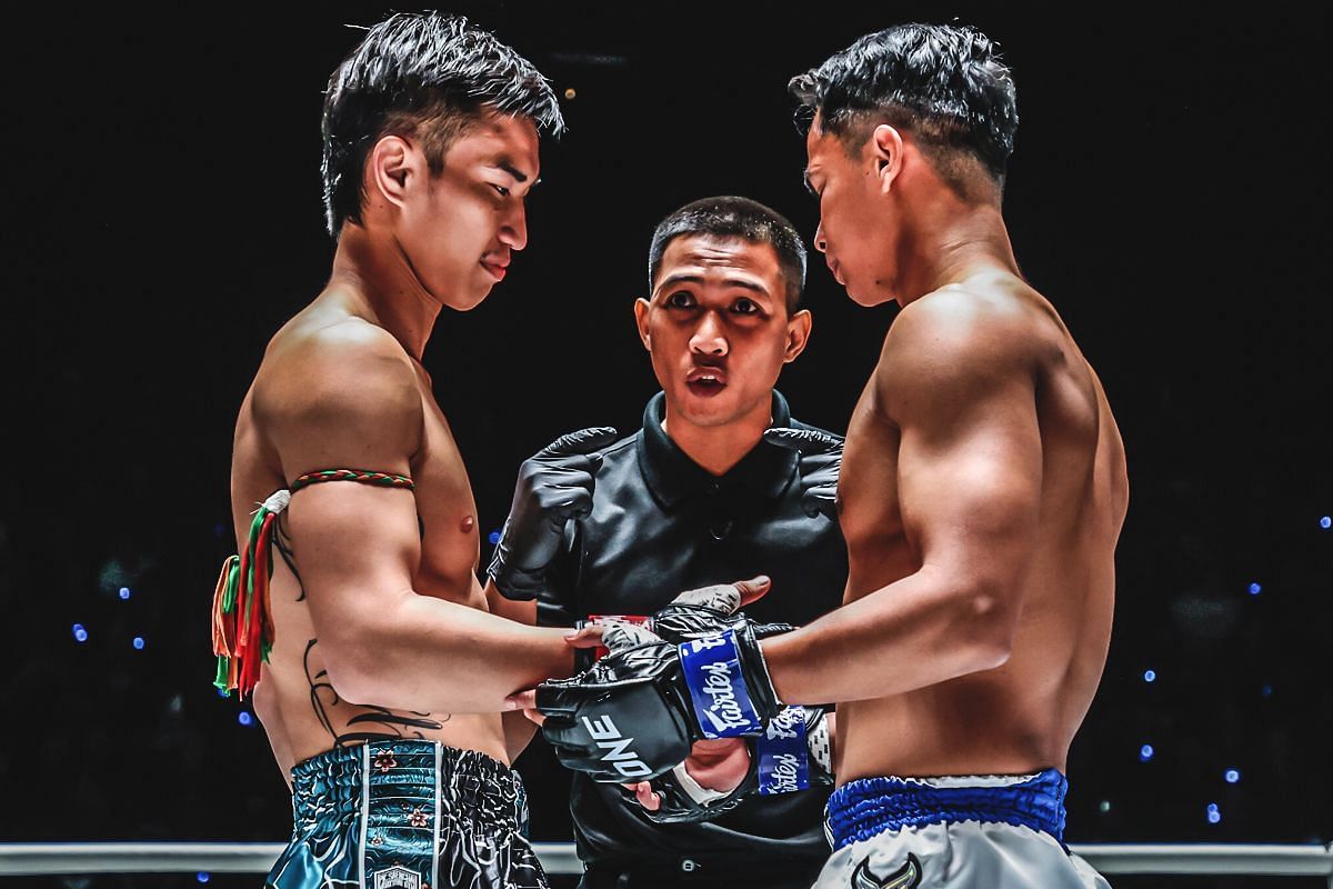 (From left) ONE world champions Tawanchai PK Saenchai and Superbon.