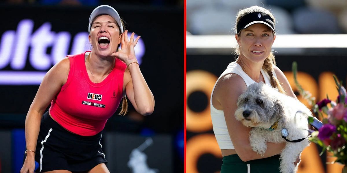 Danielle Collins with her dog Quincy | Getty