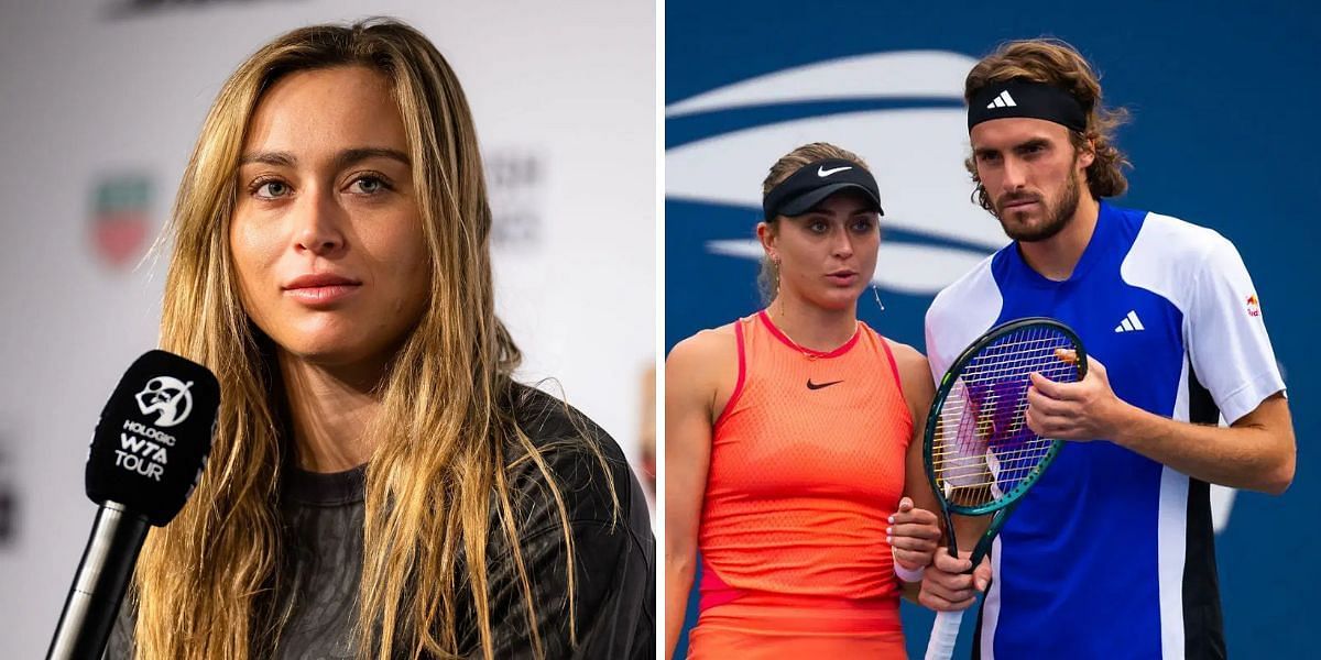 Paula Badosa (L), Paula Badosa and Stefanos Tsitsipas (R), Sources: Getty