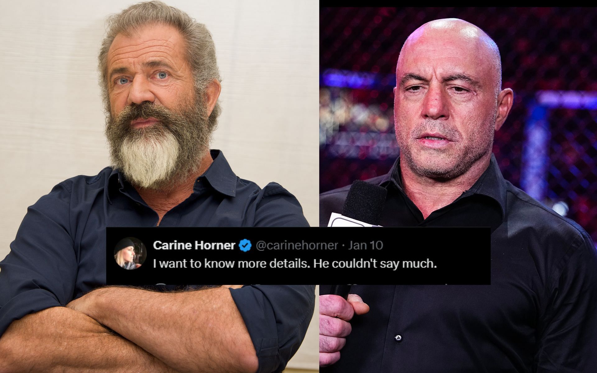 Mel Gibson and Joe Rogan talk about the COVID-19 vaccine. [Images courtesy: Getty]