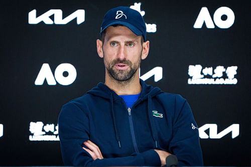 Novak Djokovic at the 2025 Australian Open [Image Source: Getty Images]