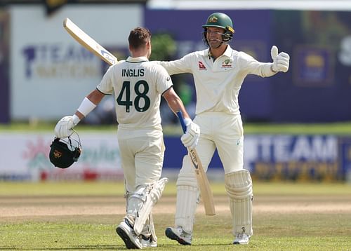 Josh Inglis celebrates his ton. (Credits: Getty)