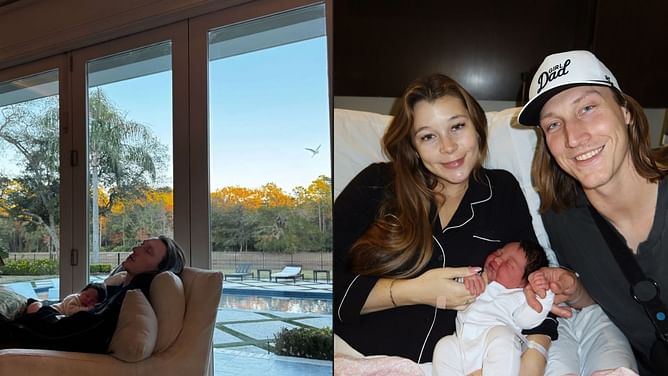 Trevor Lawrence's wife Marissa shares Jags QB's adorable moment with newborn daughter Shae Lynn