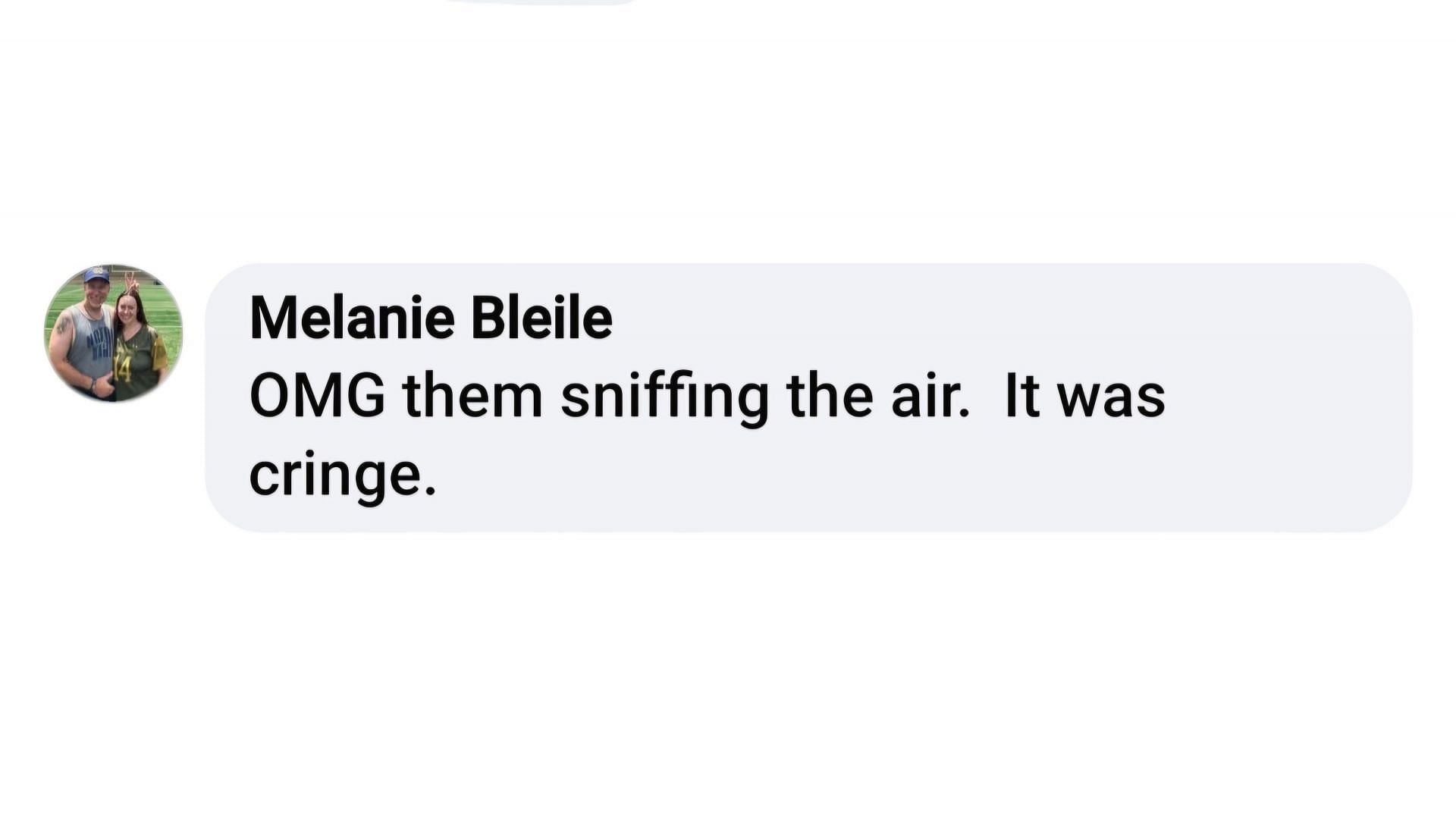 A fan commenting that the scene with Daphne Rose and her perfume was cringe for them (via Angella MD Edwards / Facebook)