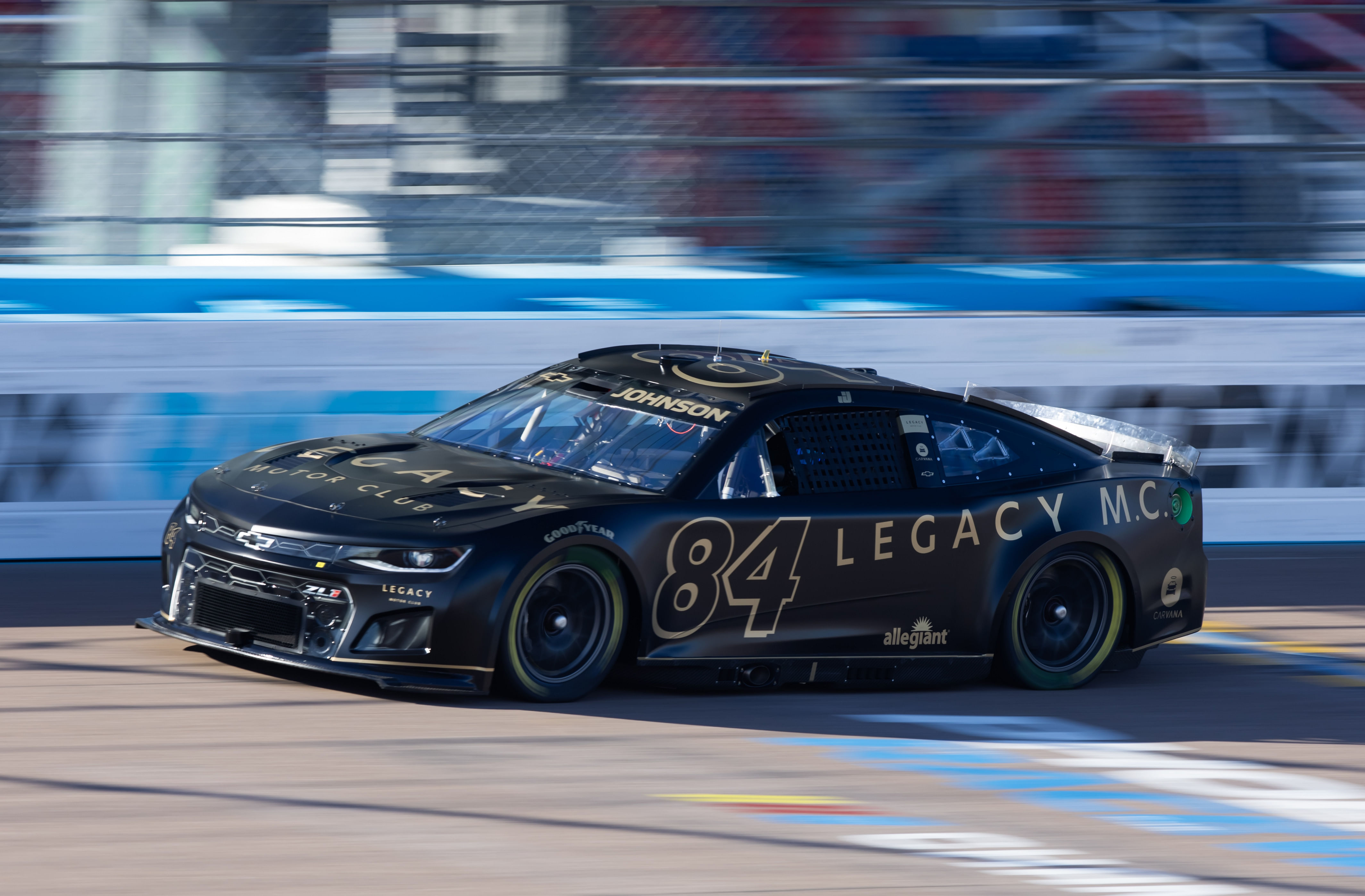 Jimmie Johnson (84) tests his Legacy Motor Club car during testing at Phoenix Raceway - Source: Imagn