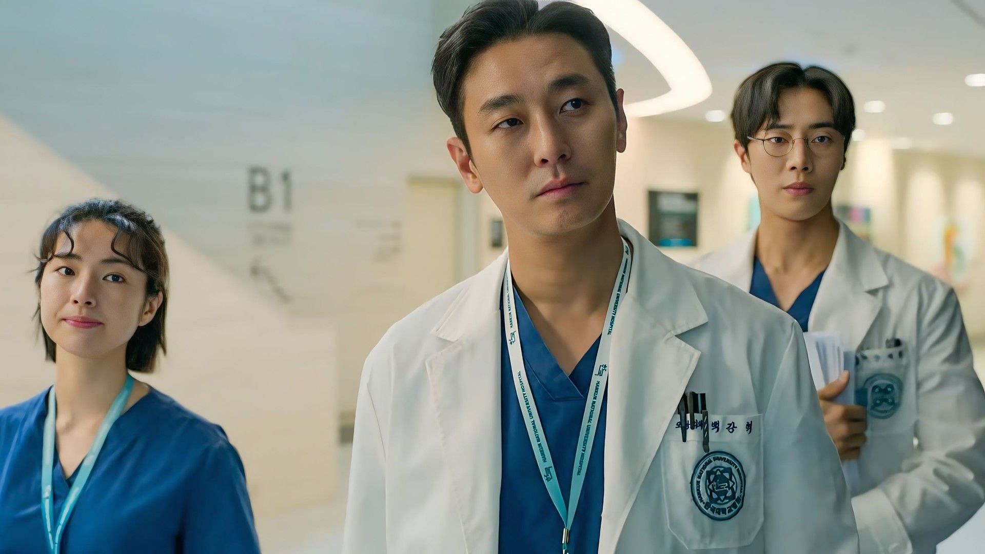 Ju Ji-hoon, Choo Young-woo and Ha-Young in The Trauma Code: Heroes on Call (Image via Netflix)