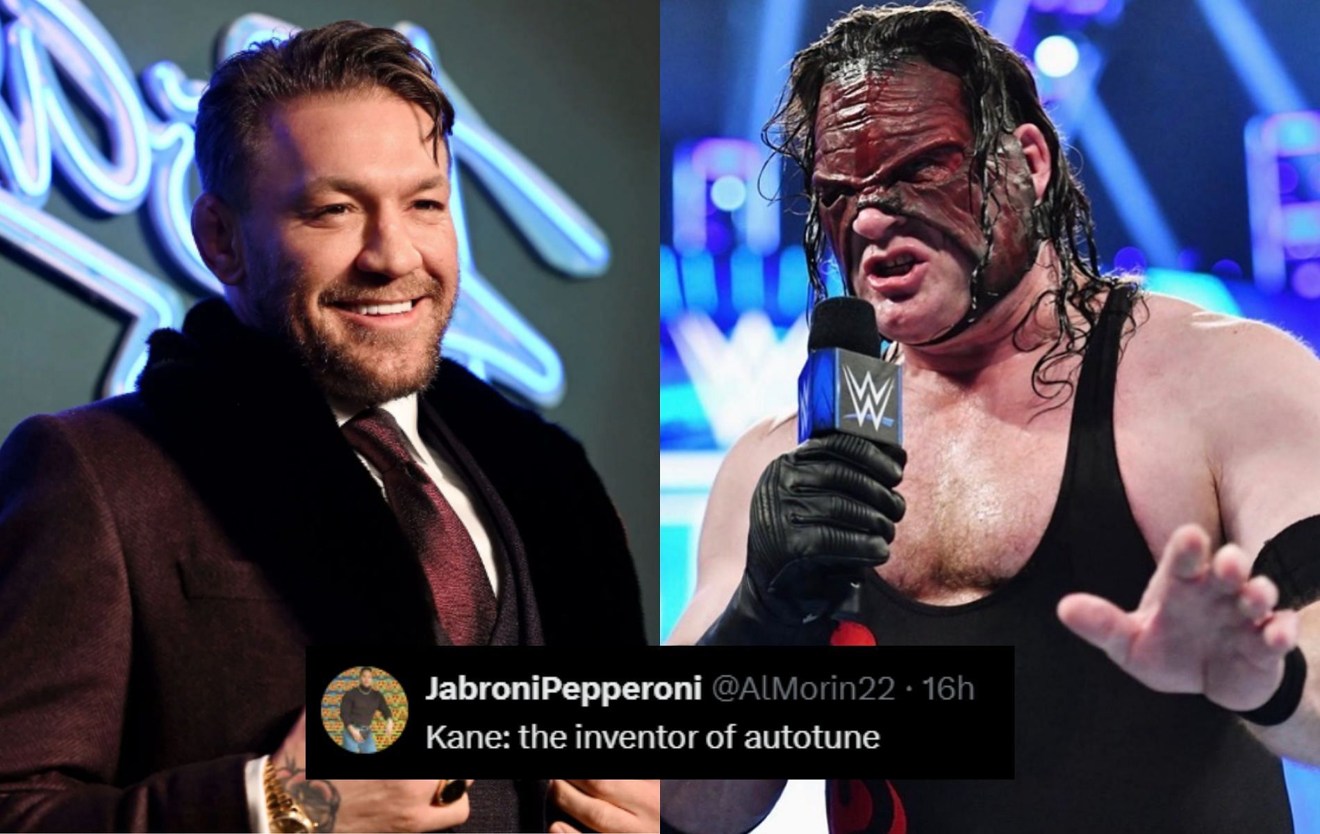 Conor McGregor and other fans react to hilarious edited clip of WWE star Kane. [Image Courtesy: Getty Images, @kane__w on Instagram 