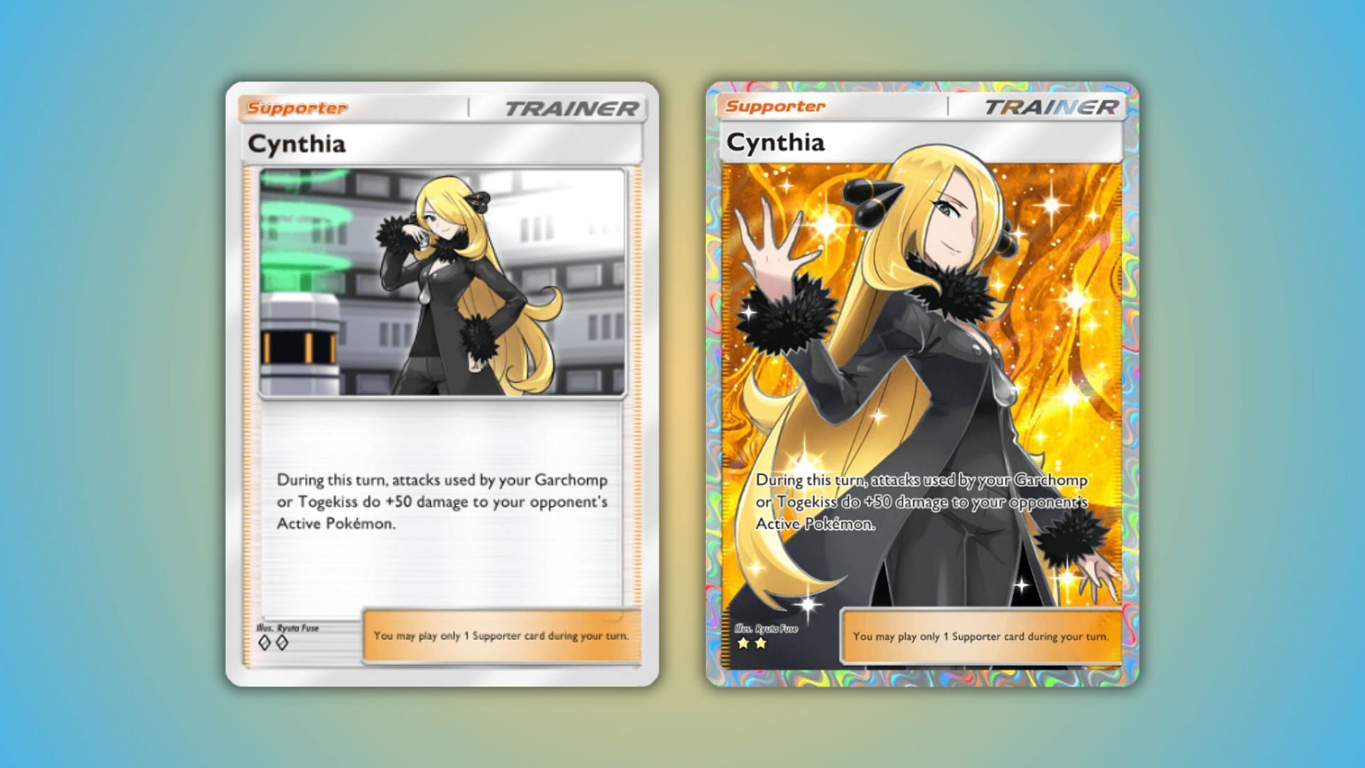 Cynthia as seen in the game (Image via The Pokemon Company)