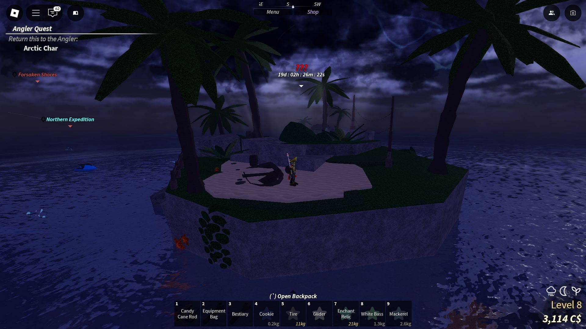 Find the Grand Reef behind the Forsaken Shores and Roslit Bay (Image via Roblox)