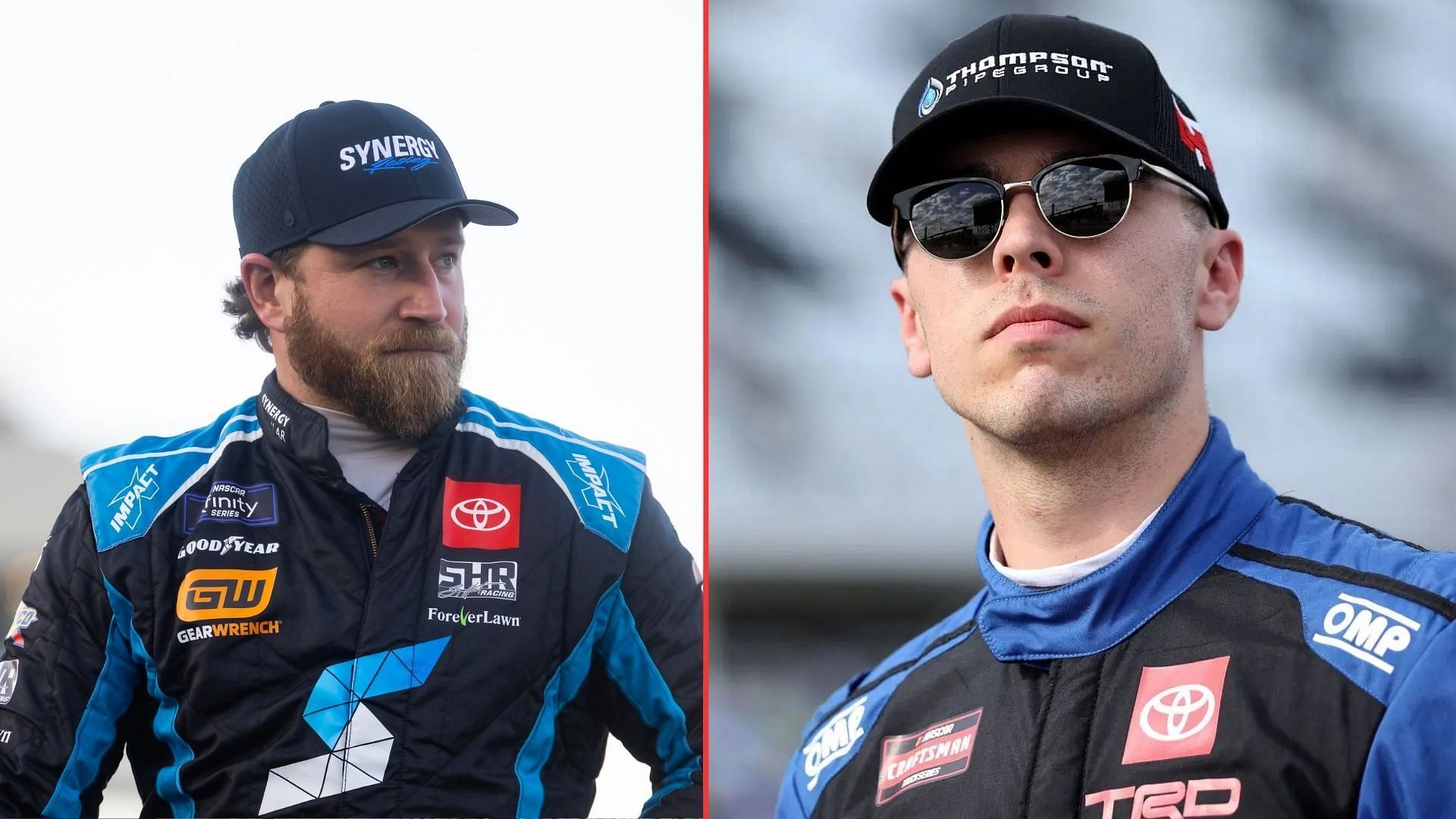 Dean Thompson (R) replaces Jeffrey Earnhardt (L) at Sam Hunt Racing (Image: (L- Imagn) (R-Getty))