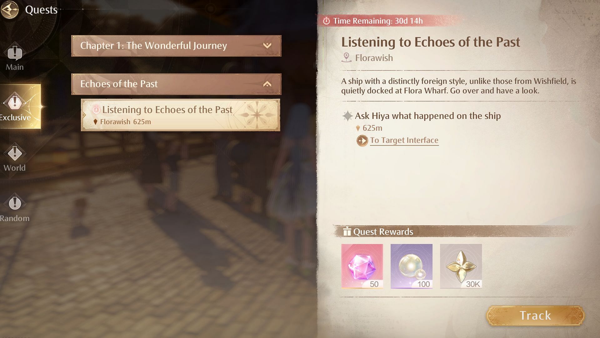 Play the &#039;Listening to Echoes of the Past&#039; Exclusive quest (Image via Infold Games)