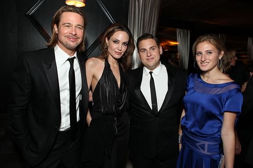 Brad Pitt and Jonah Hill at the 84th Academy Awards - Source: Getty