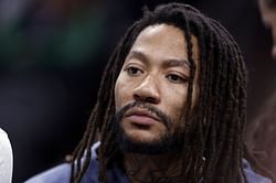 Watch: Chicago Bulls legend Derrick Rose returns to alma mater Simeone High School to play with son PJ Rose