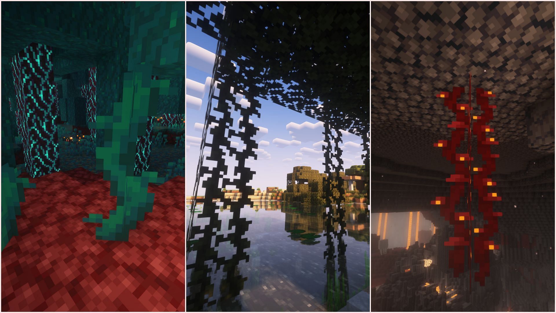 There are a total of three vines in Minecraft (Image via Mojang Studios)