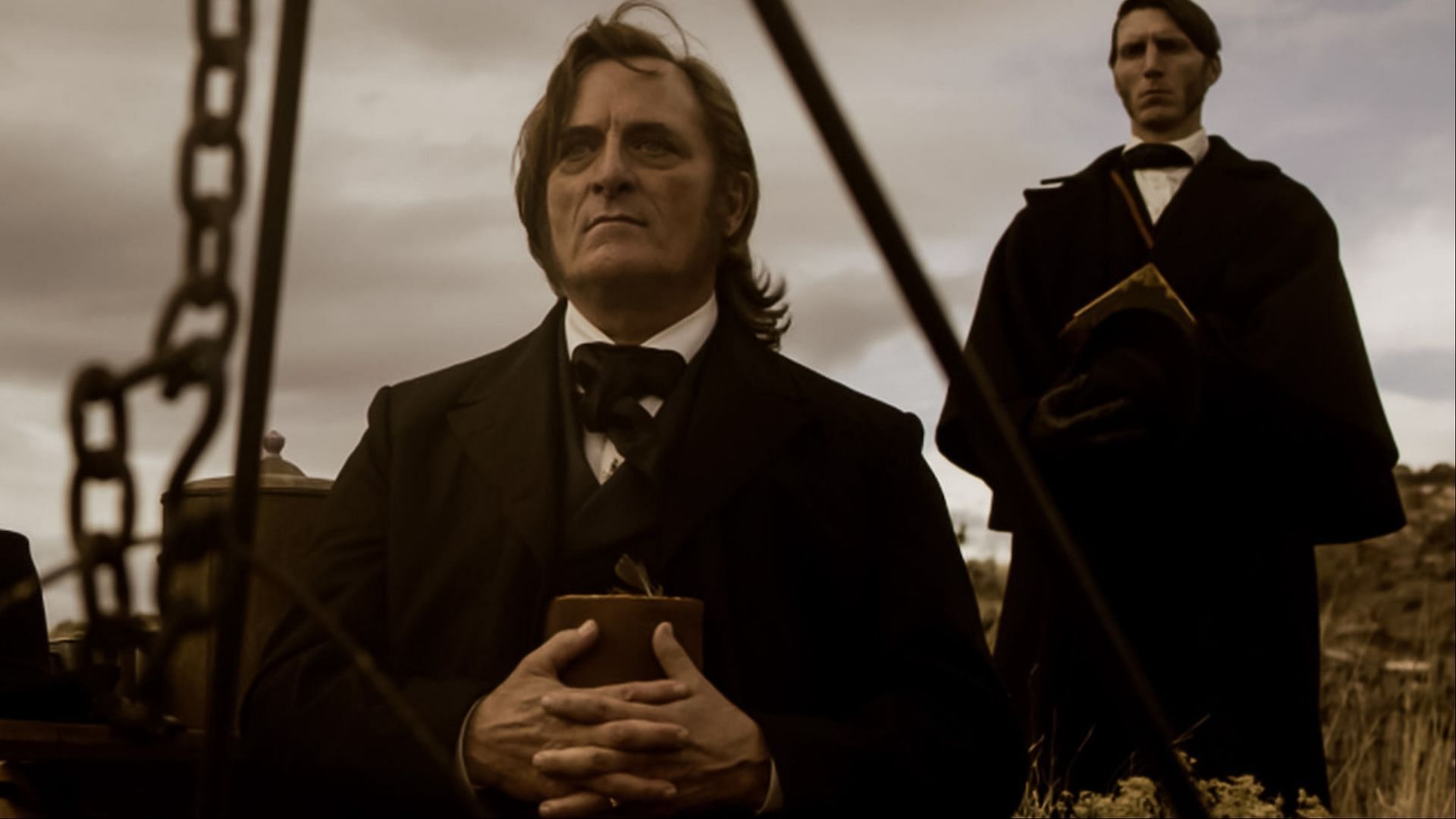 Kim Coates playing Brigham Young in American Primeval ( via Netflix/Tudum)