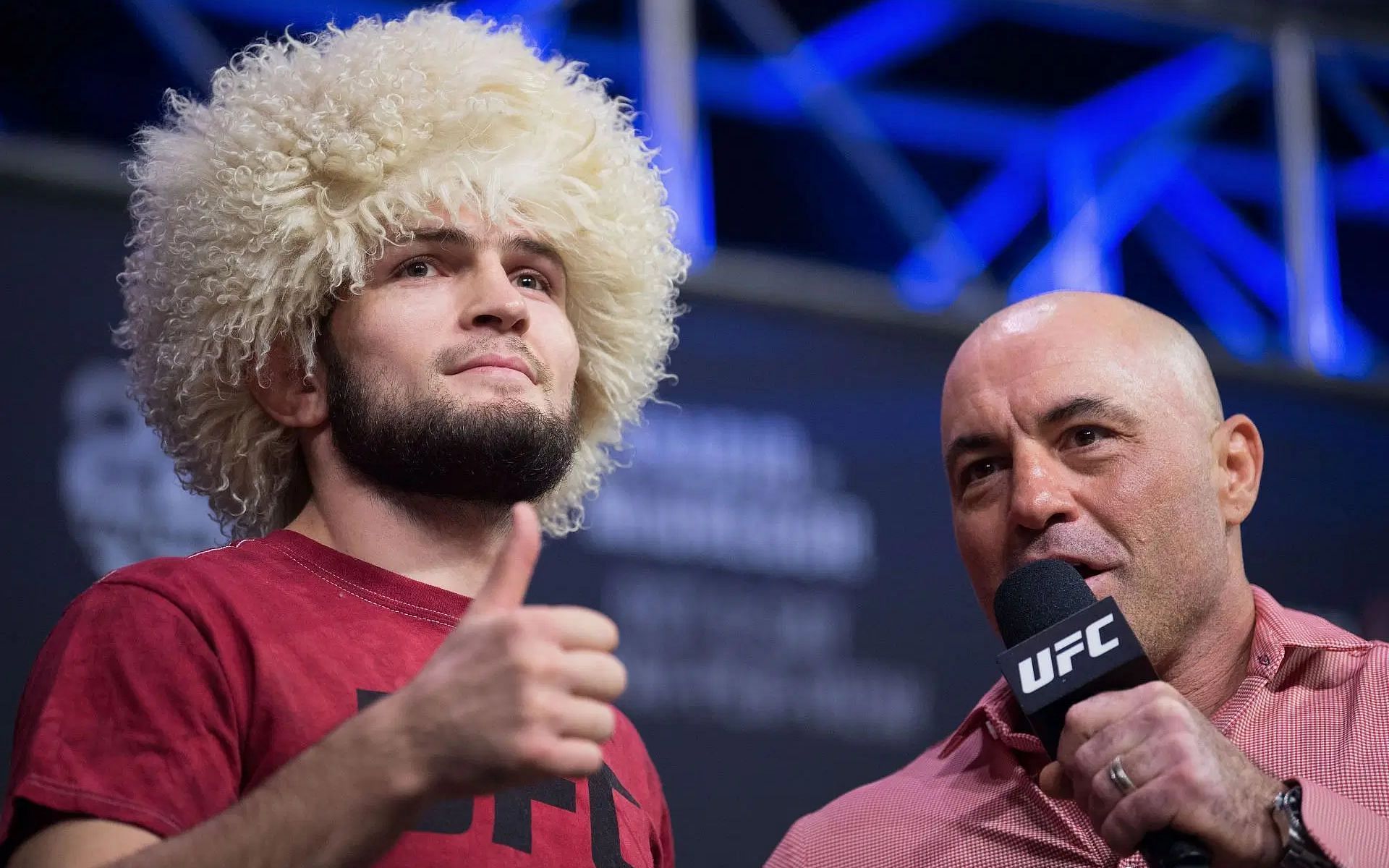 When Joe Rogan reacted to Khabib Nurmagomedov&rsquo;s viral 1997 bear wrestling clip.