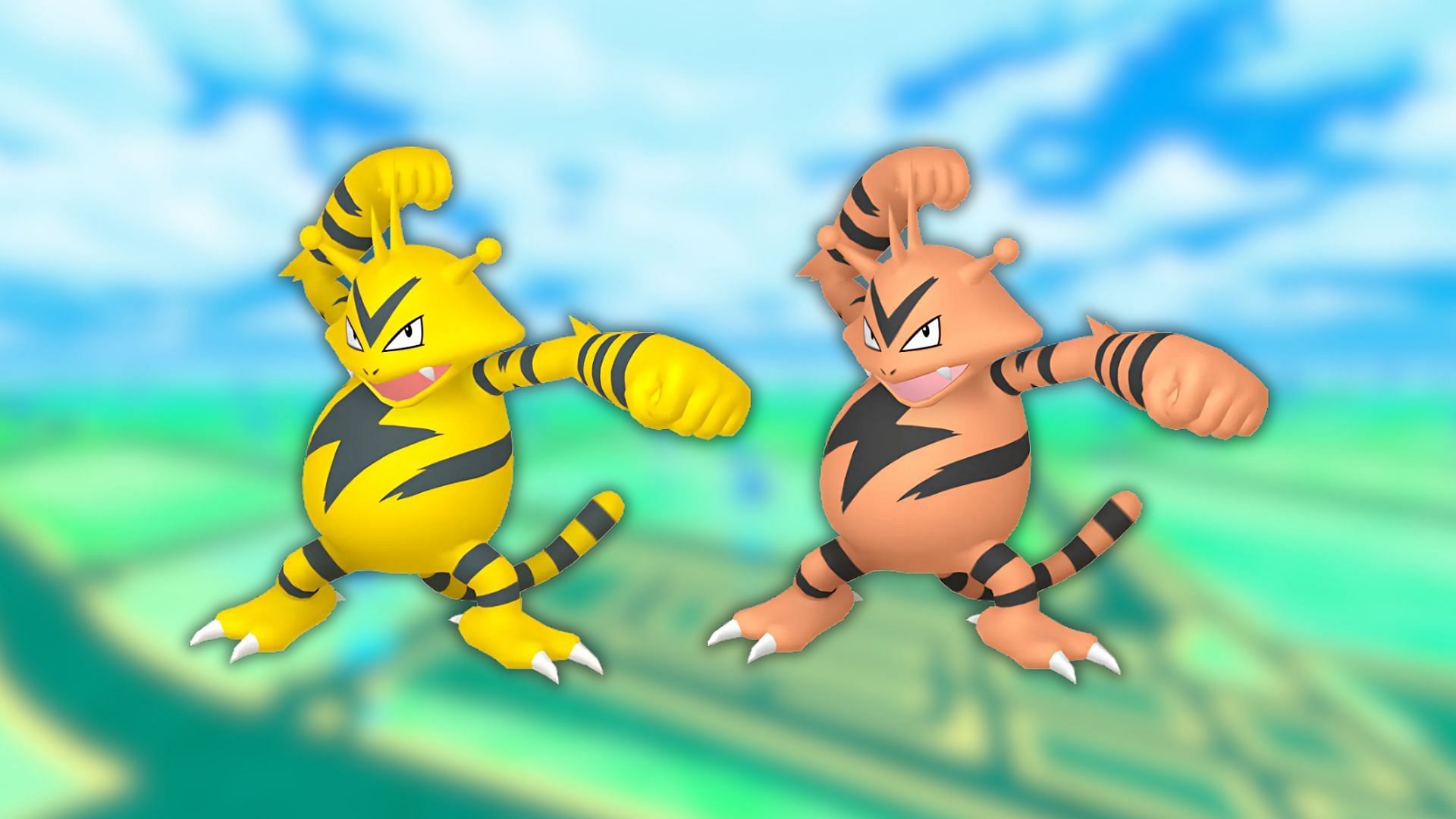 Electabuzz and its shiny variant (Image via The Pokemon Company)