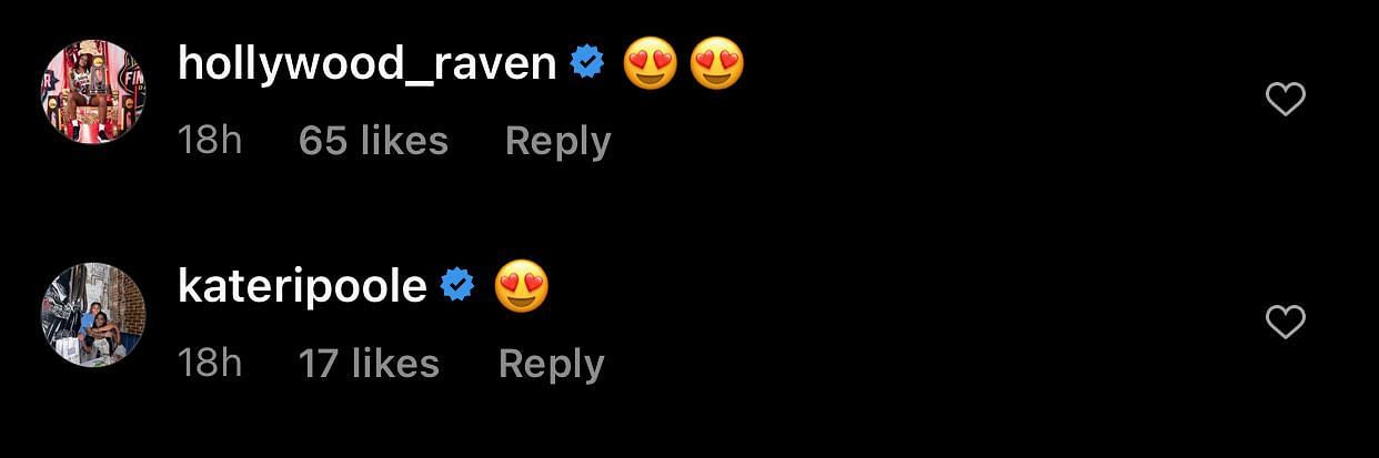 Raven Johnson and Kateri Poole react to Angel Reese&#039;s IG photos. Image via @angelresse5