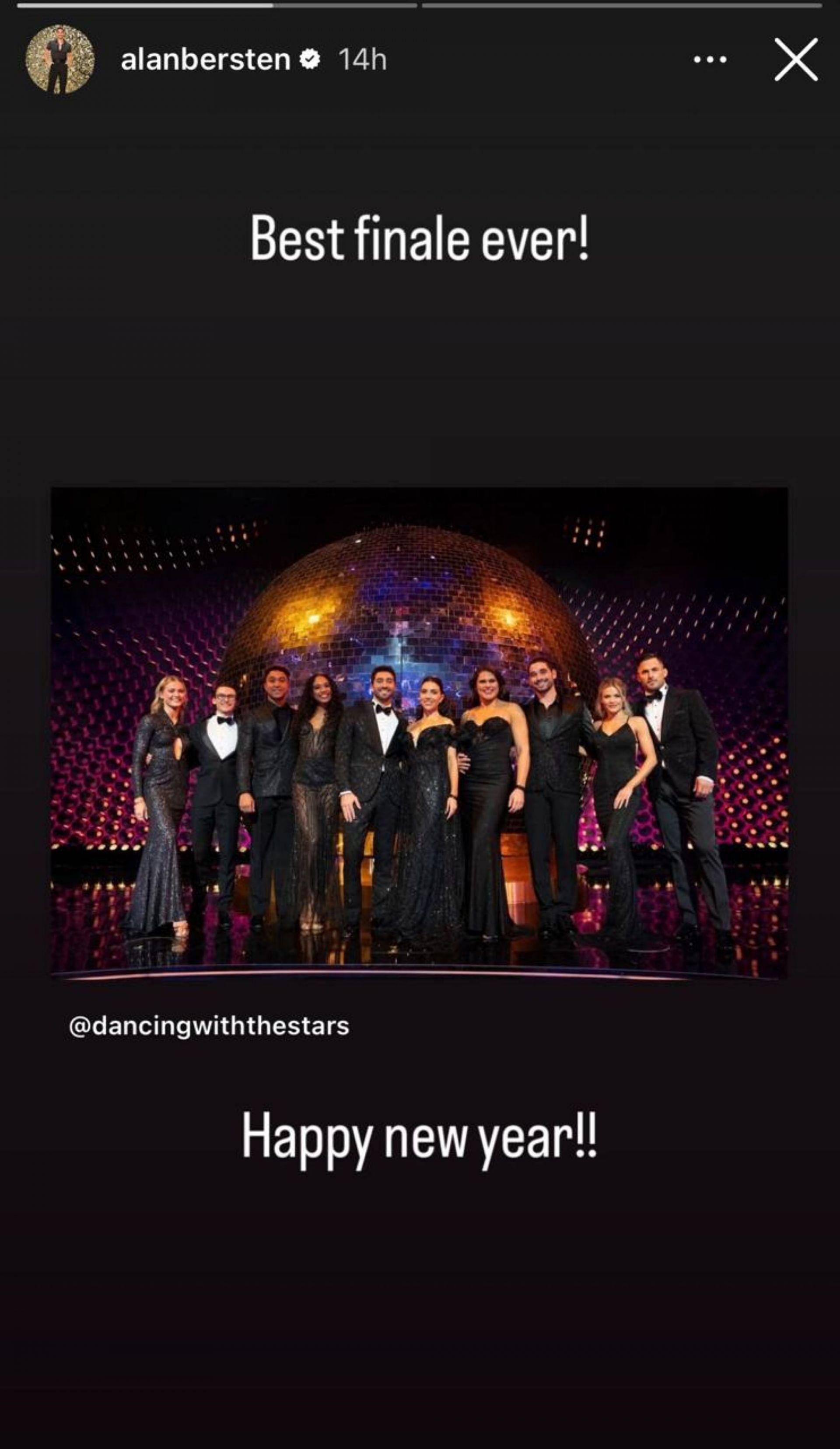 Screengrab of Alan Bersten&#039;s Instagram story - @alanbersten