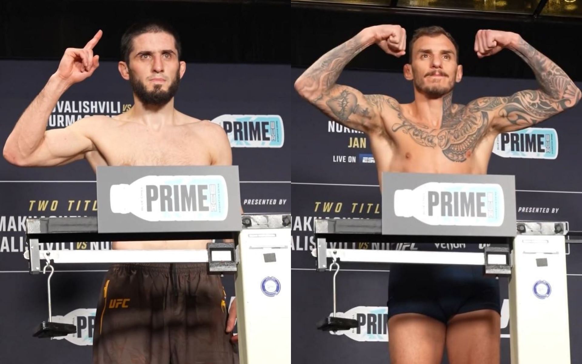 Islam Makhachev (left) is set to face last-minute replacement Renato Moicano (right) at UFC 311. [Image credit: @ufc on Instagram]