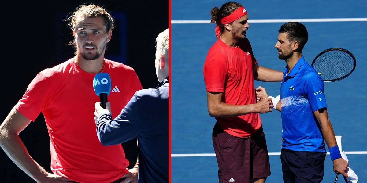 Alexander Zverev and Novak Djokovic | Getty